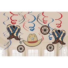 Too often when you're looking for western party ideas, all you find are boots and cowboy hats. Western Swirl Decorations Pack Of 12 Wesdeda10 Western Themed Party Supplies Discount Party Supplies