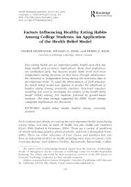 Shopping is linked to unhealthy eating g. Pdf Factors Influencing Healthy Eating Habits Among College Students An Application Of The Health Belief Model