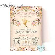 Fairy Baby Shower Invitation Girl Floral Enchanted Baby Shower Etsy Gender Neutral Baby Shower Invitations Deer Baby Shower Invitations Fairy Baby Showers