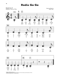 Queen Radio Ga Ga Sheet Music Notes Chords Sheet Music Sheet Music Notes Music Notes