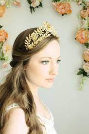 Edwardian Leaf Tiara Wedding Tiara Bridal Crown Gold Crown Etsy Bridal Headpieces Bridal Hair Wedding Hairstyles For Long Hair