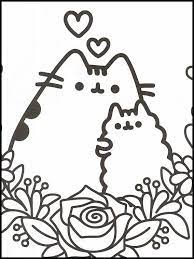 Color pusheen and her lunch. Pusheen Printable Coloring Book 12 Unicorn Coloring Pages Pusheen Coloring Pages Cute Coloring Pages