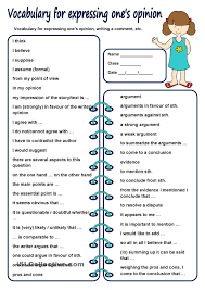 Vocabulary For Expressing One S Opinion Learn English English Vocabulary English Lessons