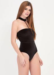 Vixen In Velvet Caged Choker Bodysuit