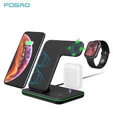 3in1 faster wireless charging holder can charger for iwatch,for smart phone 50 Iphone Airpods Apple Watch Charger