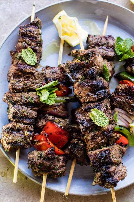 Mediterranean Grilled Lamb Kebabs. - Half Baked Harvest