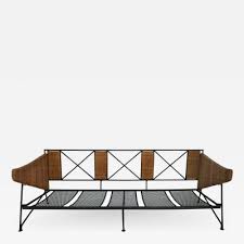 Vintage salterini wrought iron dining set with eight chairs and demilunes. John Salterini Furniture Tables Chairs Incollect