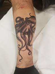 Octopuses have often ascribed the negative qualities, mainly due to the fact that it is able to change color and release a cloud of. Lower Leg Octopus Tattoo Done By Joana Ink Gallery Woodland Park Nj Tattoos