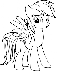 Rainbow dash is a pegasus with sky blue color, a rainbow colored mane and tail. Rainbow Dash Coloring Pages Best Coloring Pages For Kids My Little Pony Printable Horse Coloring Pages My Little Pony Coloring