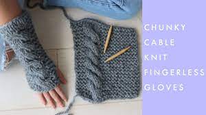 Alternative names for this weight aredk, double knitting, or light worsted. Super Chunky Cable Knit Fingerless Gloves Youtube