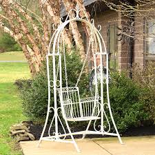 Maybe you would like to learn more about one of these? Bloomsbury Market Oasis Iron Swing Chair In Antique White Wayfair