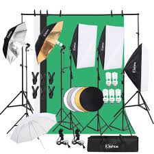 Digital Photography Lighting Kit 3 Backdrop Umbrella Softbox Equipment W Stand Ebay