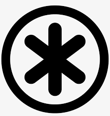 Clipart silhouette icon all type color. Asterisk Star Symbol In Circular Button Comments Bitcoin Logo White Png Transparent Png 980x980 Free Download On Nicepng