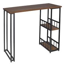 Our extensive collection offers stylish and versatile tables for every occasion. Kitchen Bar Counter Table With 2 Tier Storage Rack Shelves For Beverage Display Shelving Strong Metal Frame Woltu Eu