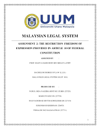私人的和机密的 however, it's a bit awkward if you leave the unpolished translation in the document. Malaysian Legal System The Restriction Freedom Of Expression