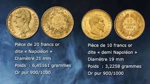 Napoleon De 20 Francs Or Et Demi Napoleon De 10 Francs Or