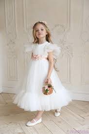 9 10 11 Yas Kiz Cocuk Beyaz Abiye Elbise In 2020 Kids