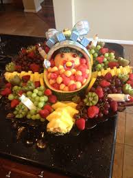 Pin By Sheida Joon On Food Baby Shower Fruit Fruit Arrangements Edible Fruit Arrangements