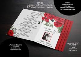 Funeral Program Template 8 Pages 8 5 X 11 Graduated Fold Etsy In 2021 Funeral Program Template Funeral Programs Program Template