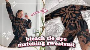 Moon cat tarot card tie dye hoodie, witchy card cat skully trendy black tie dye hooded sweatshirt femfetti. Diy Tie Dye Sweatsuit Bleach On Black Easy Cheap Youtube