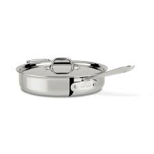 The 18/10 stainless interior and exterior make for easy cleaning and the magnetic stainless steel saute pan with lid features a large surface area and higher sides than a traditional fry pan to prevent splattering. D3 Stainless 3 Ply Bonded Cookware Saute Pan With Lid 3 Quart