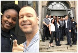 Blue bloods cast | list of all blue bloods actors and. Donnie Wahlberg Blue Bloods Cast Visit Nypd Precinct In Long Island City Long Island City New York Dnainfo