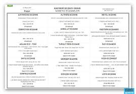 Kayseri ili eczaneler listesi ile bulunduğunuz ilçe ve mahalleye en yakın eczanelerin açık adresini ve telefon numarasını. Kayseri Nobetci Eczaneler 10 Mayis Tam Liste Gundem Kayseri Canli Gaste