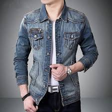new fashion classic casual vintage denim button slim fit jean mens jacket coat moda jeans moda masculina casual jeans vintage