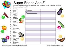 But don't forget to also eat. Super Foods A Z Superkids Nutrition