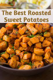 The Best Roasted Sweet Potatoes Recipe Recipe Roasted Sweet Potatoes Sweet Potato Recipes Healthy Sweet Potato Recipes