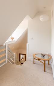 Loft Conversion Gallery Landing Circulation Sloped Ceiling Front Dormer Window Stairs Loft Conversion Gallery Construction Design Loft Conversion