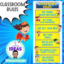 Classroom decoration plays a significant role in creating an effective learning environment. Classroom Rules Comic Superhero Theme Classroom Decor By Ideas Clase Abc