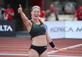 She won the silver medal in the pole vault event at the 2016 summer olympics. Dyestat Com News Sandi Morris Clears Pole Vault World Lead At Liberty Bridge Jump Off