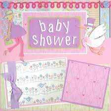 12 X 12 Premade Scrapbook Layout Baby Shower Baby Shower Scrapbook Scrapbook Layouts Baby Shower Premade Scrapbook Layouts