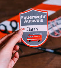 Beispiele fuer urkunde diplome einladungen und gutscheine. Mit Dieser Bastelvorlage Zum Ausdrucken Kannst Du Den Kids Am Feuerwehrgeburtstag Echte Feuerwehr Ausweise Kinder Feuerwehr Feuerwehrmann Geburtstag Feuerwehr