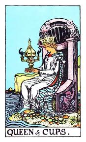 The king is a playing card with a picture of a king displayed on it. Queen Of Cups Tarot Card Meaning Love Health Money More