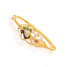 22 Kt Peacock Style Bracelet Jewelry Bracelets Gold Gold Jewelry Fashion Bridal Gold Jewellery Designs