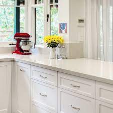 Amazing gallery of interior design and decorating ideas of caesarstone noble grey quartz in bathrooms, laundry/mudrooms, kitchens by elite interior designers. Caesarstone Noble Gray Quartz Luxurious Marble Effect At Discount Price Replacing Kitchen Countertops Caesarstone Kitchen Kitchen Remodel