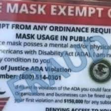 A comment on the article states that those with medical problems are supposedly exempt, but having watched a news story about a. Who Is Exempt From Wearing A Face Mask During The Covid 19 Pandemic Abc News