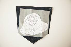 A design that you've drawn with pencil on a piece of a paper. Hand Embroidered Denim Seamwork Magazine