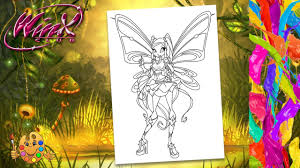 Disegni winx da stampare e colorare stella enchantix. Coloring Winx Club Stella Sophix Coloring Pages Coloring Book Youtube