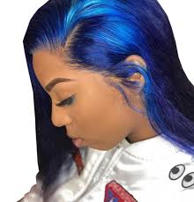 Black And Blue Bob Wig New Romantic Royal Blue Human Remy Lace Front Bob Wig Unit Box Braids Hairstyles For Black Women Royal Blue Hair Box Braids Hairstyles