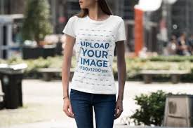 Placeit Mockup Featuring A Woman With A T Shirt Standing On The Street In 2020 Mockup Design Mockup Women