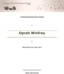 A Diamond Numerology Chart Analysis For Oprah Winfrey