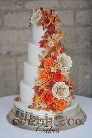 Wedding Ideas By Colour Autumnal Wedding Cakes Autumn Shades Chwv Fall Wedding Cakes Halloween Wedding Cakes Fall Themed Wedding Cakes