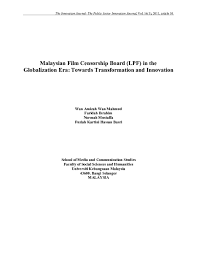 Permit application procedure importer registers with the film censorship and enforcement division. Pdf Malaysian Film Censorship Board Lpf In The Globalization Era Towards Transformation And Innovation Wan Amizah Wan Mahmud Academia Edu