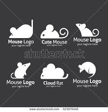 Black And White Mouse Logo Mouse Logo Design Template Vector Illustration Mouse Logo Mouse Illustration New Year Coloring Pages