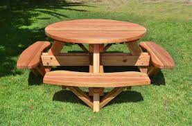 Maybe you would like to learn more about one of these? Round Wooden Picnic Table With Attached Benches