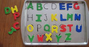 Follow along in this fun and healthy way to learn about the alphabet and letter sounds. Write The Alphabet On A Cookie Sheet Provide Magnetic Letters Kids At Repinned Net