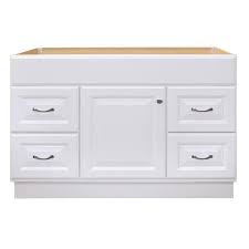 The most popular color within bathroom vanities is white followed by brown and gray. Project Source 48 In White Bathroom Vanity Cabinet In The Bathroom Vanities Without Tops Department At Lowes Com